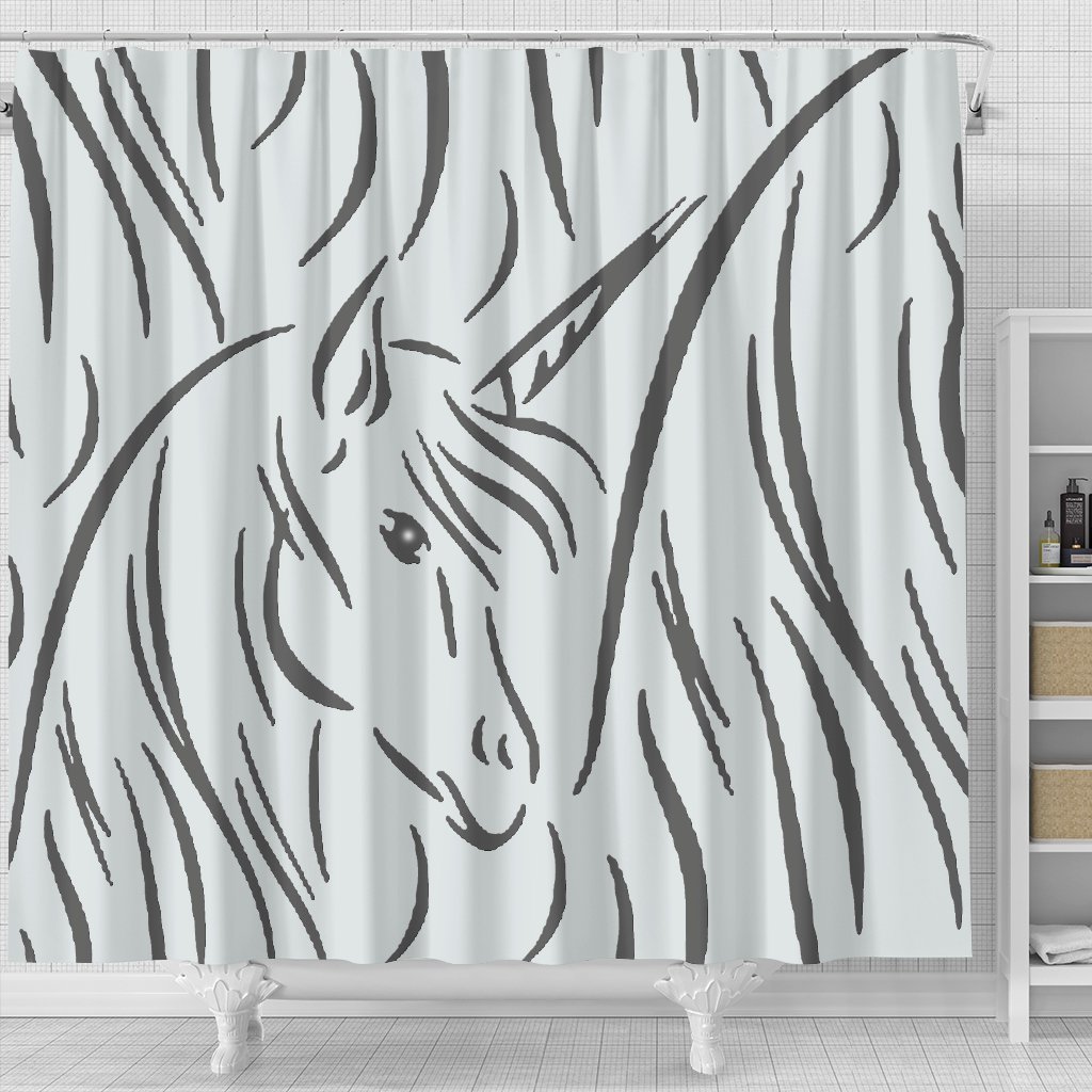 1024x1024 Amazing Unicorn Sketch Print Shower Curtain Free Shipping - Sketch Shower Curtain