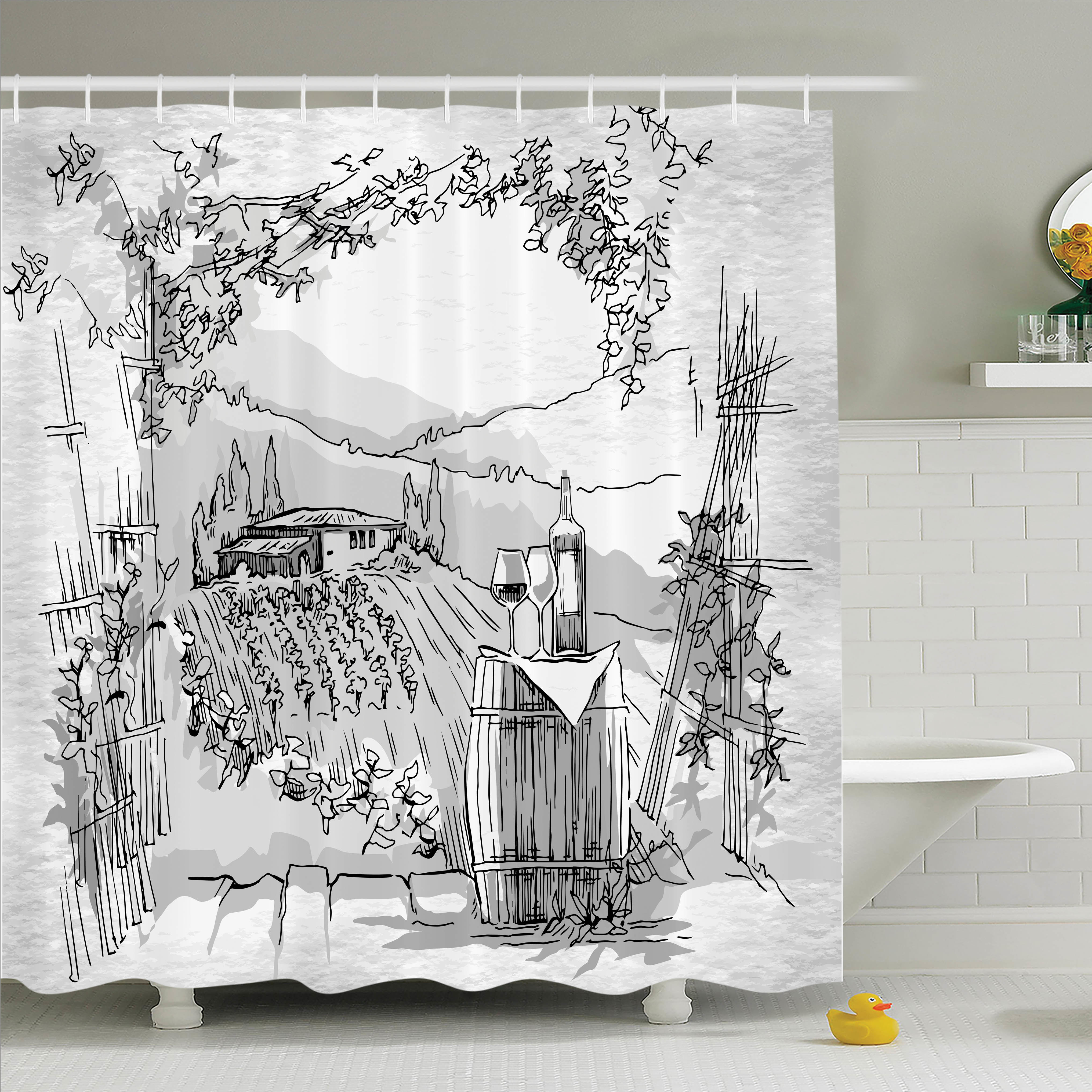 4067x4067 Ambesonne Sketch Monkey Hipster Retro Shower Curtain Set Wayfair - Sketch Shower Curtain