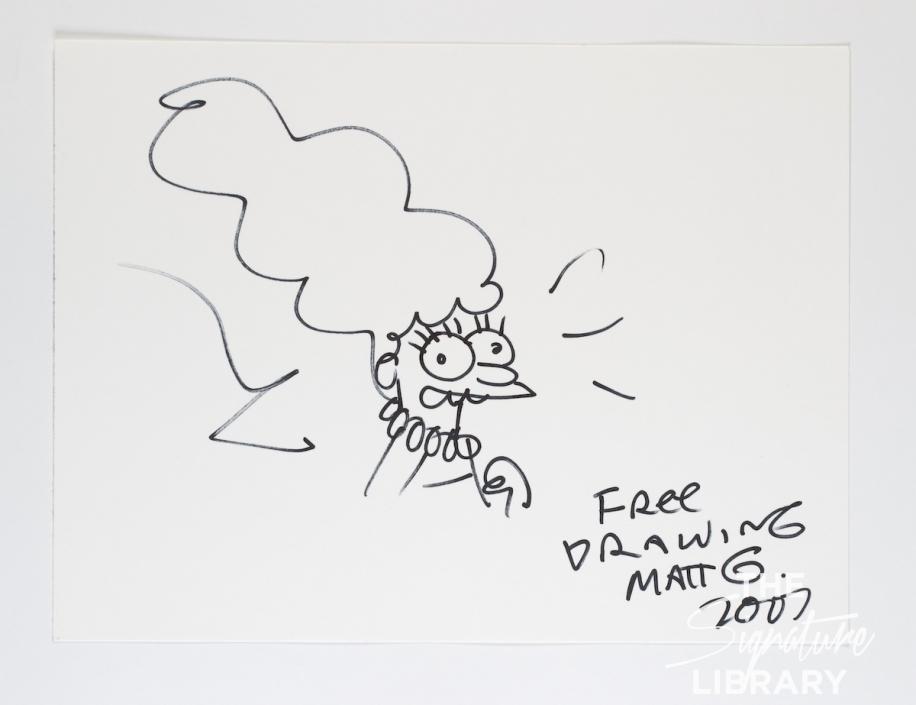 916x705 Matt Groening - Sketch Signature
