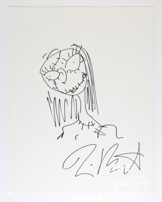 568x705 Tim Burton Nightmare Before Christmas 11x14 Sketch Celebrity - Sketch Signature