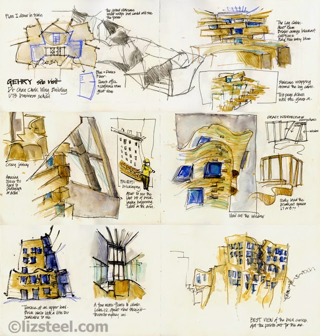640x671 Sketching Inside A Gehry Construction Site - Sketch Site