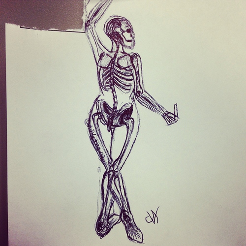 500x500 Skeleton Sketch - Sketch Skeleton