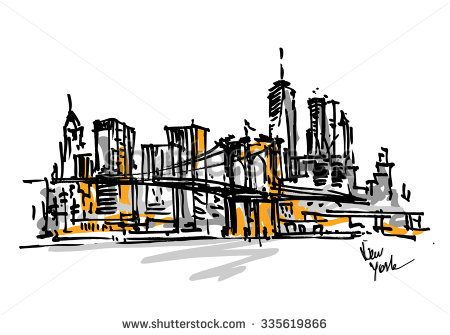 450x335 Skyline Drawing Image Group - Sketch Skyline
