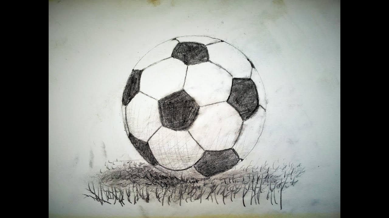 1280x720 How To Draw A Soccer Ball Football - Sketch Soccer Ball