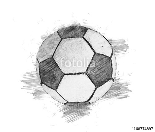 500x428 Pencil Sketch Soccer Ball Stock Photo And Royalty Free Images On - Sketch Soccer Ball