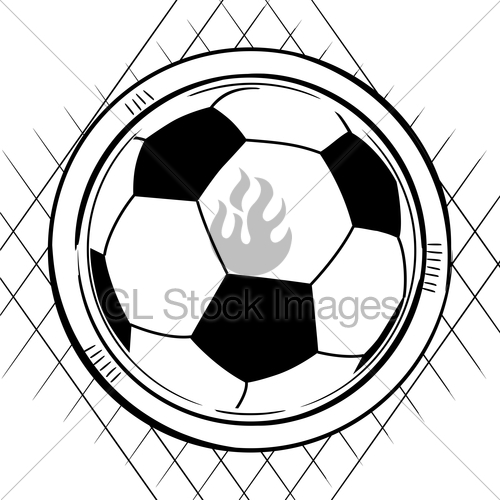 500x500 Soccer Football Sketch On White Gl Stock Images - Sketch Soccer Ball