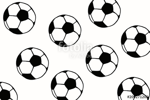500x334 Soccer Ball Hand Drawn Simple Illustration, Black Ball Pattern On - Sketch Soccer Ball