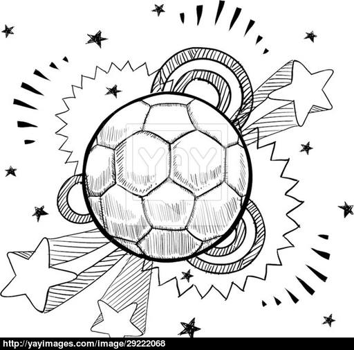 512x505 Soccer Ball Sketch Vector - Sketch Soccer Ball