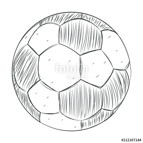 500x500 Soccer Ball Sketch Stock Image And Royalty Free Vector Files On - Sketch Soccer Ball
