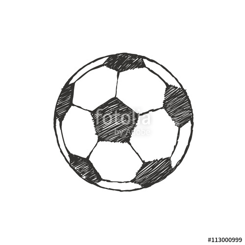 Sketch Soccer Ball at PaintingValley.com | Explore collection of Sketch ...