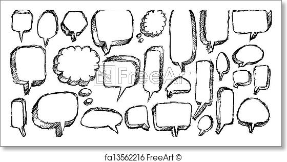 560x316 Free Art Print Of Speech Bubble Sketch Doodle Art. Speech Bubble - Sketch Speech Bubble