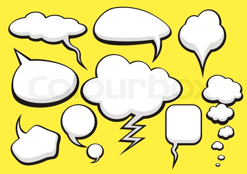 800x566 Think Bubble Set. Talk Bubble Collection Sketch Drawing. Thought - Sketch Speech Bubble