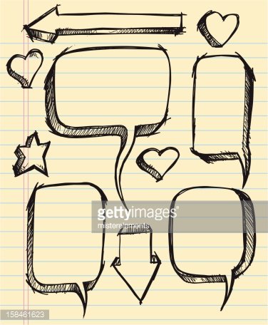 376x456 Doodle Sketch Speech Bubble Premium Clipart - Sketch Speech Bubble
