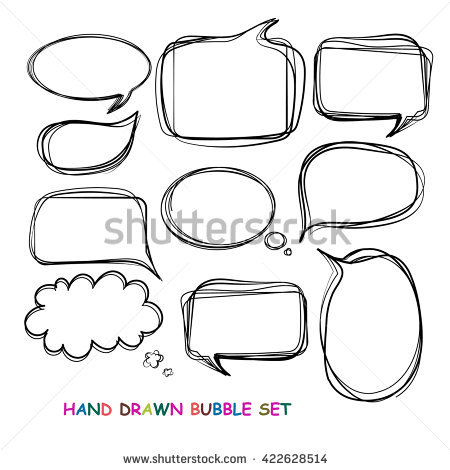 450x470 Drawn Bubble Text Sketch - Sketch Speech Bubble