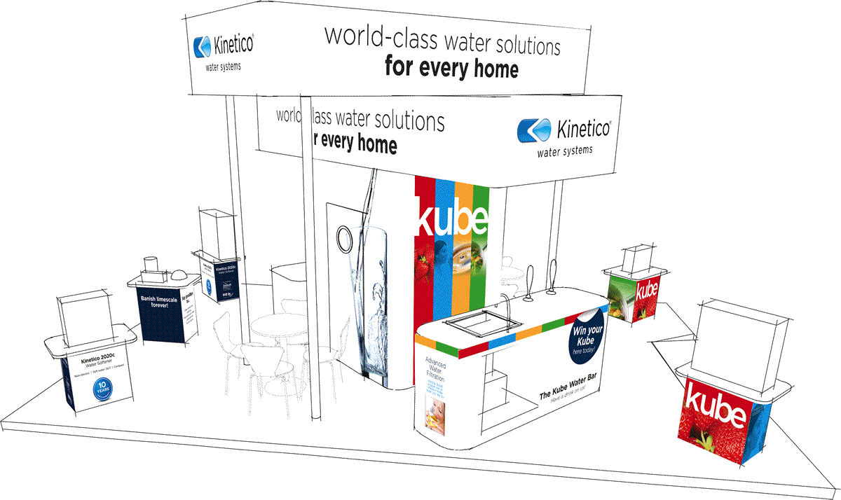 1200x714 Kinetico Exhibition Stand For The Ideal Home Show - Sketch Stand