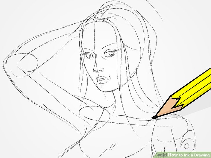 728x546 How To Ink A Drawing 14 Steps (With Pictures) - Sketch Steps