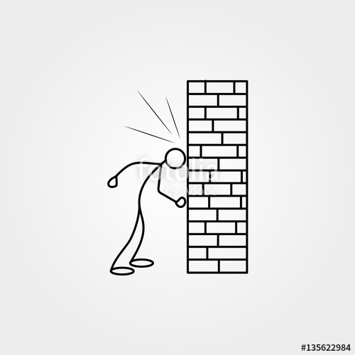 500x500 Cartoon Icon Of Sketch Stick Figure Frustrated Stock Image And - Sketch Stick