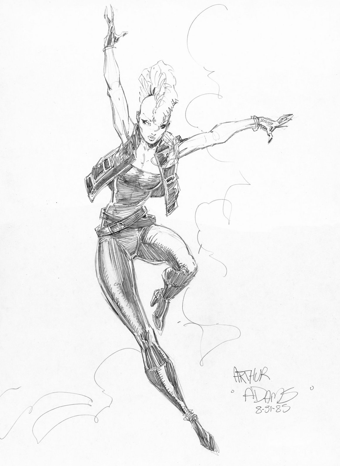 1159x1589 Marvel Comics Of The 1980s Art Adams And Storm - Sketch Storm