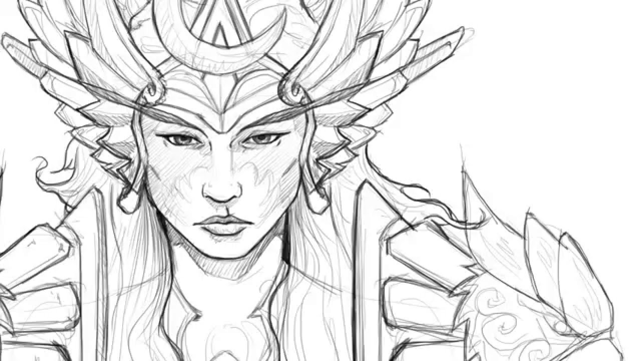 1280x720 Quick Sketch Drawing Tyrande Whisperwind (From Heroes Of The - Sketch Storm