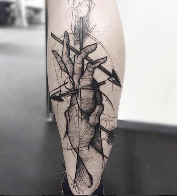 595x661 Body - Sketch Style Tattoo