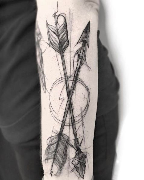 Sketch Style Tattoo at PaintingValley.com | Explore collection of ...