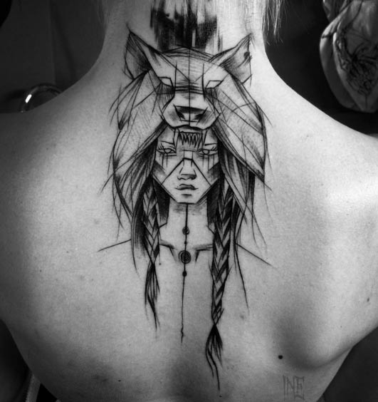 531x564 Fascinating Sketch Style Tattoo Designs - Sketch Style Tattoo