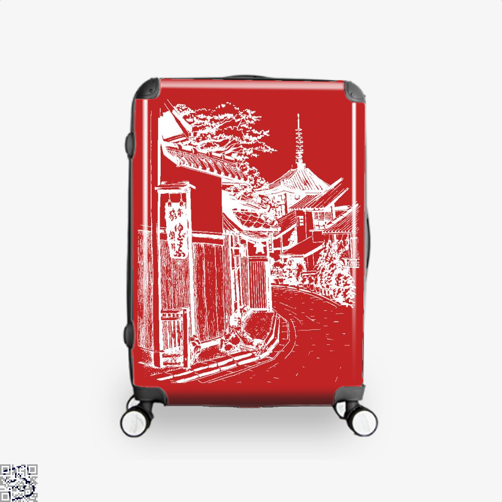1000x1000 Japanese Town Sketch Bapupstore Japanesepainting Japaneseart - Sketch Suitcase