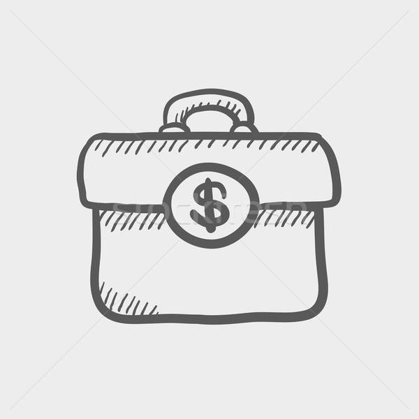 600x600 Money Suitcase Sketch Icon Vector Illustration Andrei Krauchuk - Sketch Suitcase