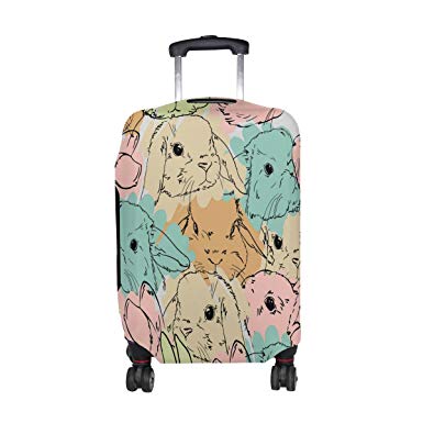 385x385 Alaza Bunny Rabbit Sketch Travel Luggage Cover - Sketch Suitcase