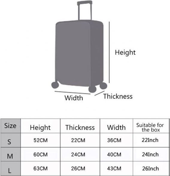 568x589 Trolley Suitcase Protective Covers Elastic Travelling Case Cover - Sketch Suitcase