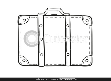 450x329 Sketch Of The Suitcase Stock Vector - Sketch Suitcase