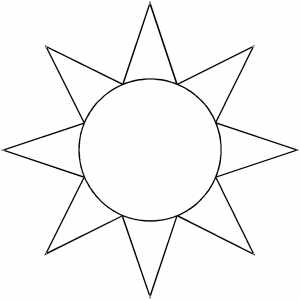 300x300 Sun Sketch Coloring Page - Sketch Sun