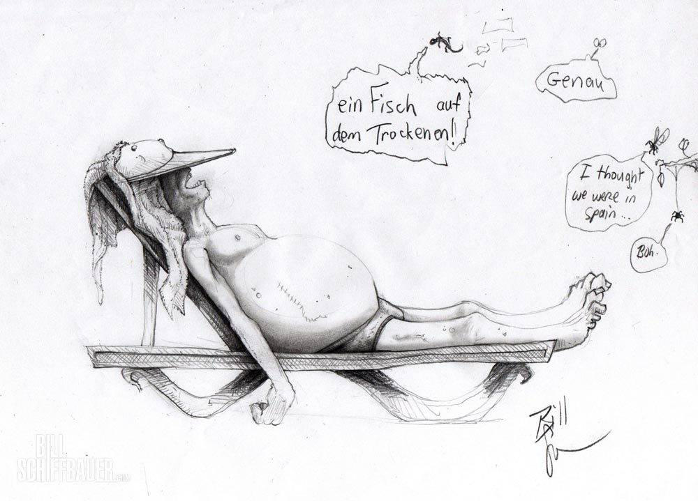 1000x719 Typical Sun Bather - Sketch Sun
