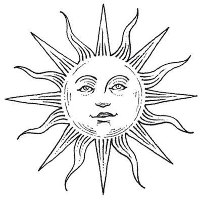 400x393 New Tattoo Trend Design Sketch Of Sun Tattoos Designs Picture - Sketch Sun