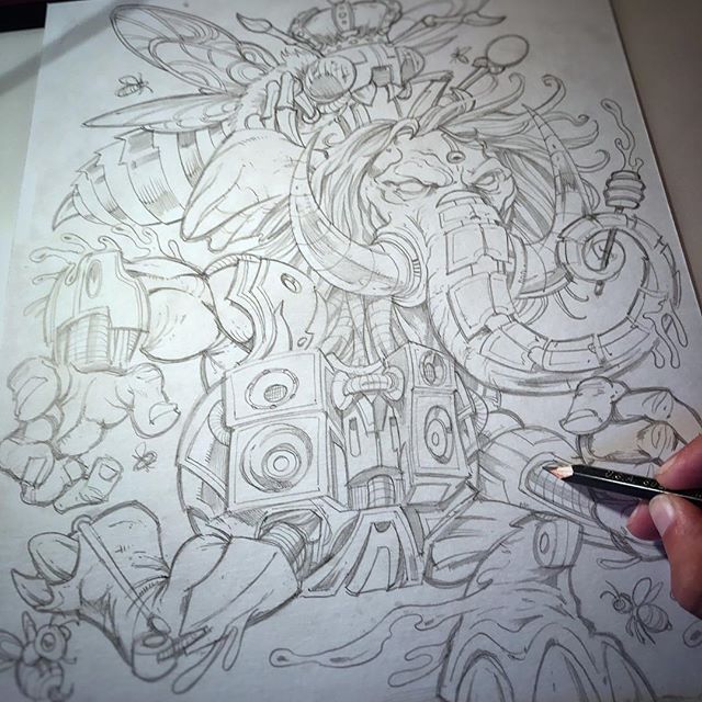 640x640 Really Enjoying Working On This - Sketch Tapestry