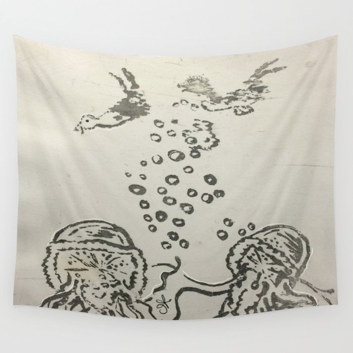 700x700 Under The Sea Sketch Wall Tapestry By Anoellejay Society6 - Sketch Tapestry