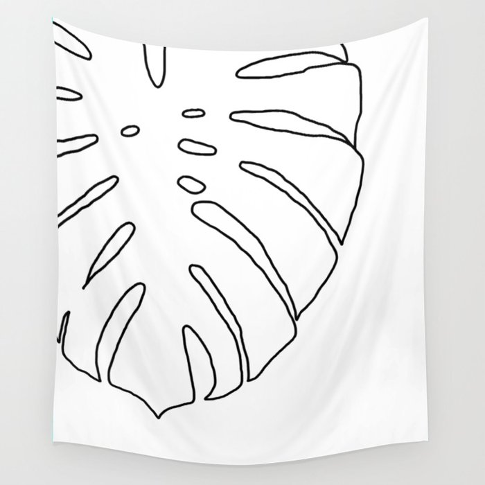 700x700 Philodendron Sketch Wall Tapestry By Allbusylike Society6 - Sketch Tapestry