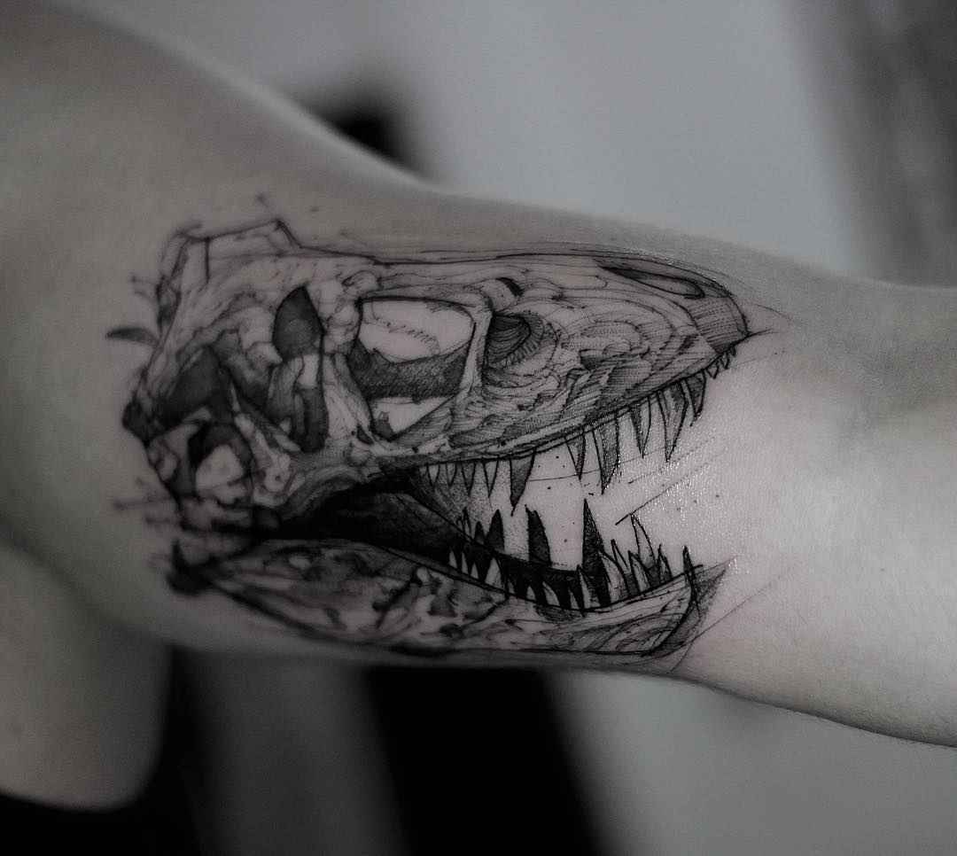 1080x966 Sketch Tattoo By Kamil Mokot Inkppl Tattoo Magazine - Sketch Tattoo