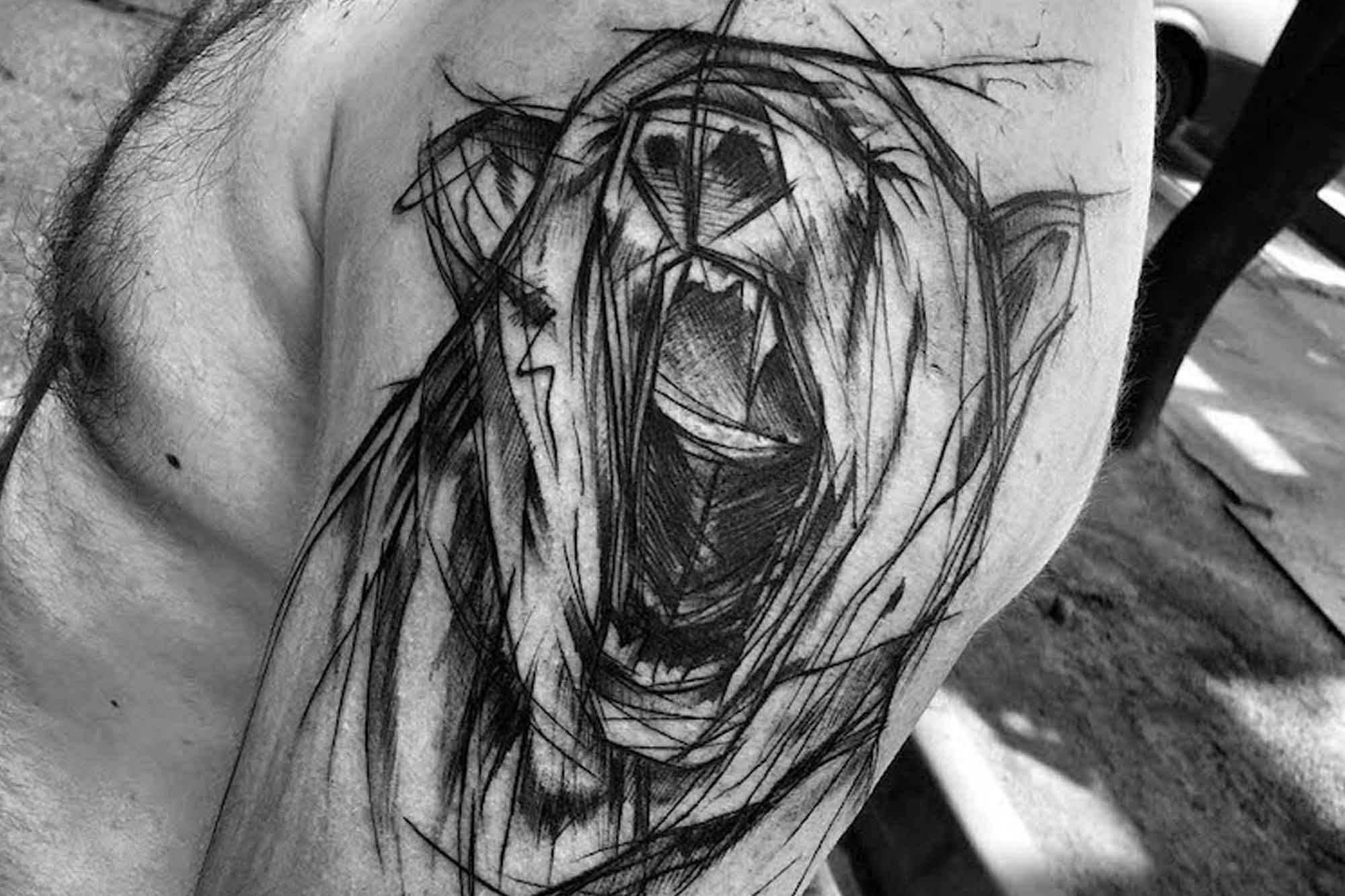 2000x1333 Blackwork Sketch Tattoos - Sketch Tattoo