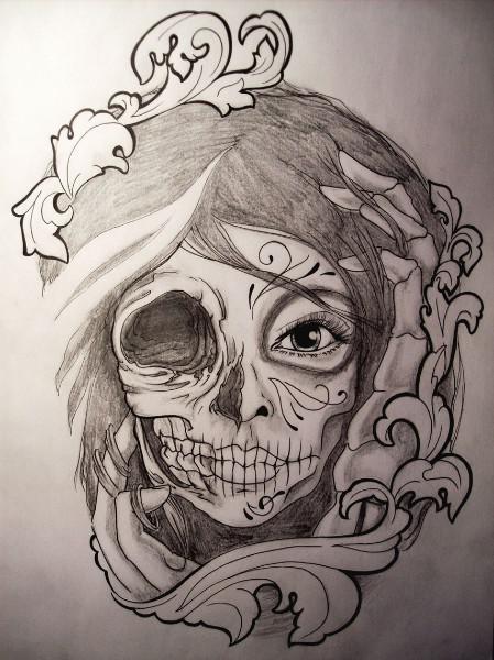 449x600 Catrina Drawing Sketch - Sketch Tattoo Designs