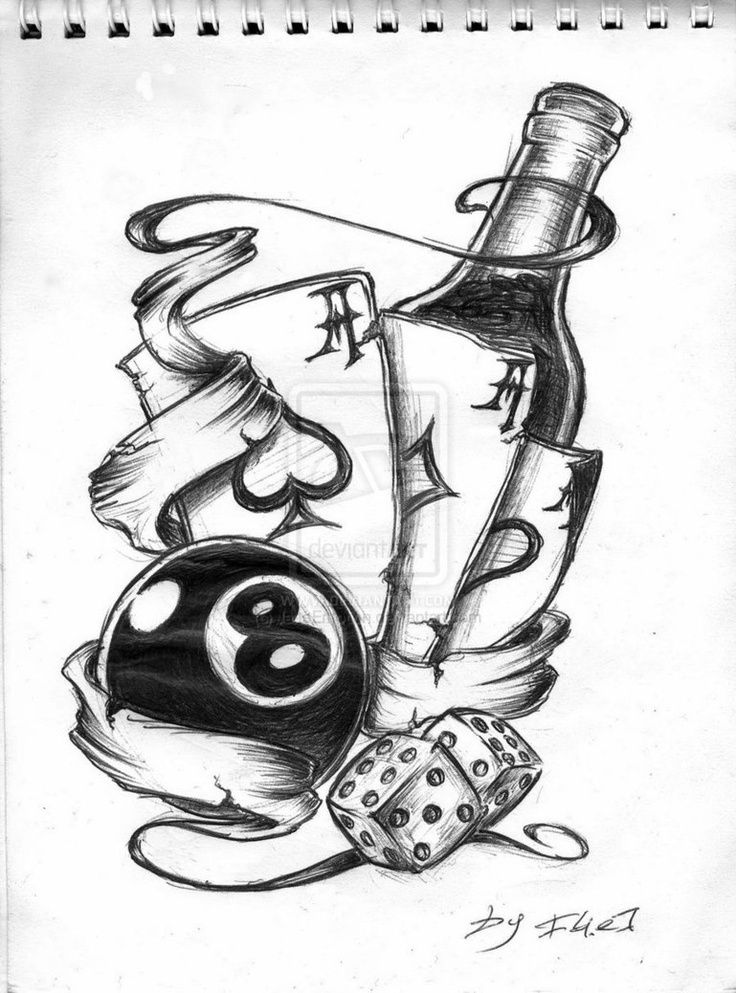 736x993 Tattoos Sketch, 8ball - Sketch Tattoo Designs