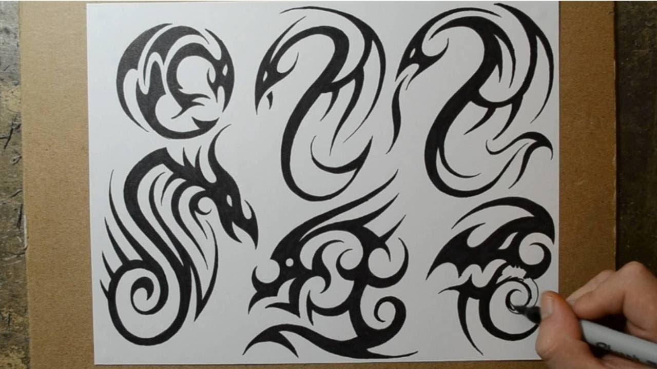 1280x720 Tribal Dragon Tattoo Designs - Sketch Tattoo Designs