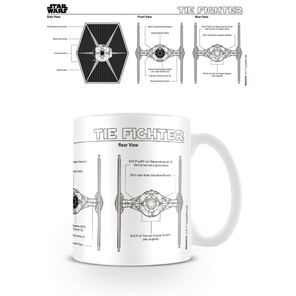 1000x1000 Star Wars Tie Fighter Sketch Mug Ceramic Coffee Tea Cup Film - Sketch Tea Cup