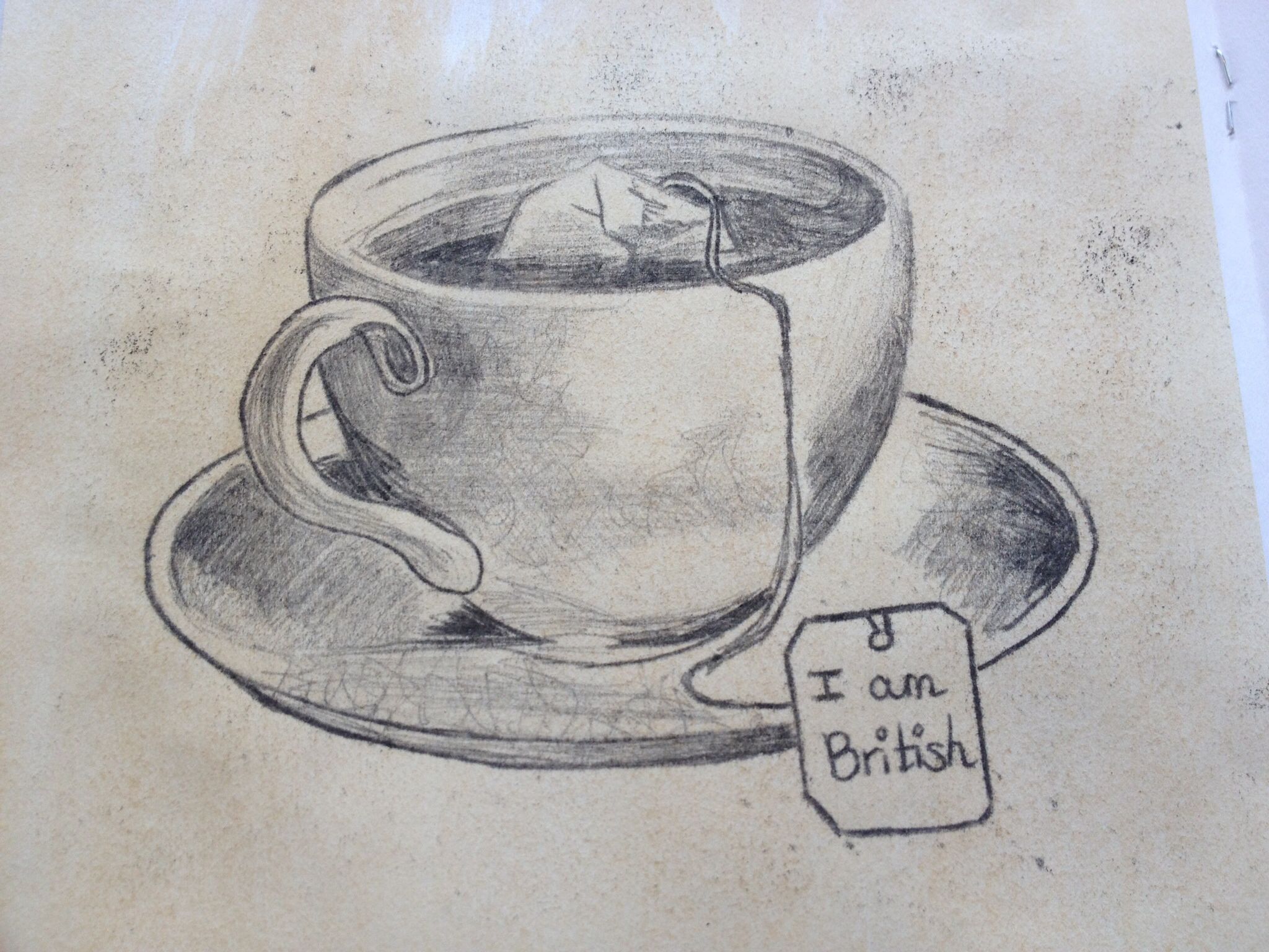 2048x1536 Tea Stained Teacup Sketch Using Oil Pastel Tracing Artistic - Sketch Tea Cup