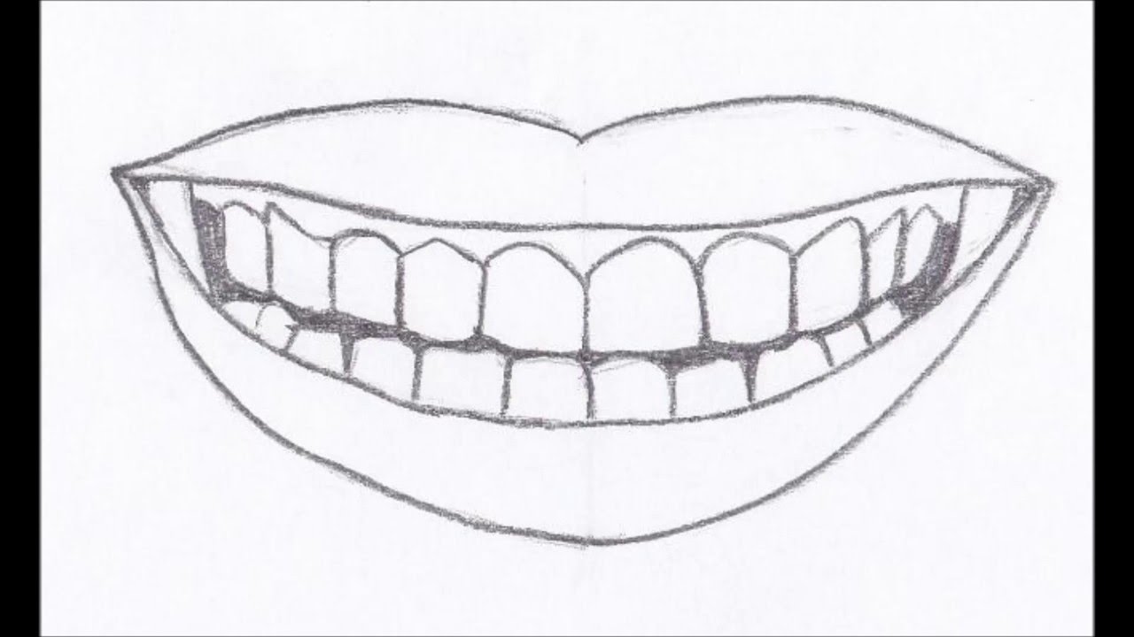 1280x720 How To Draw A Teeth - Sketch Teeth