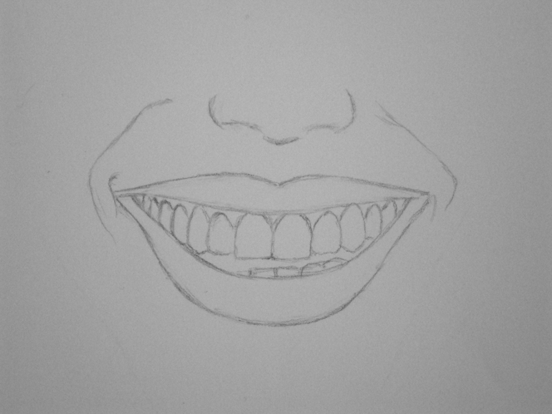 800x600 Tutorial How To Draw A Human Mouth - Sketch Teeth