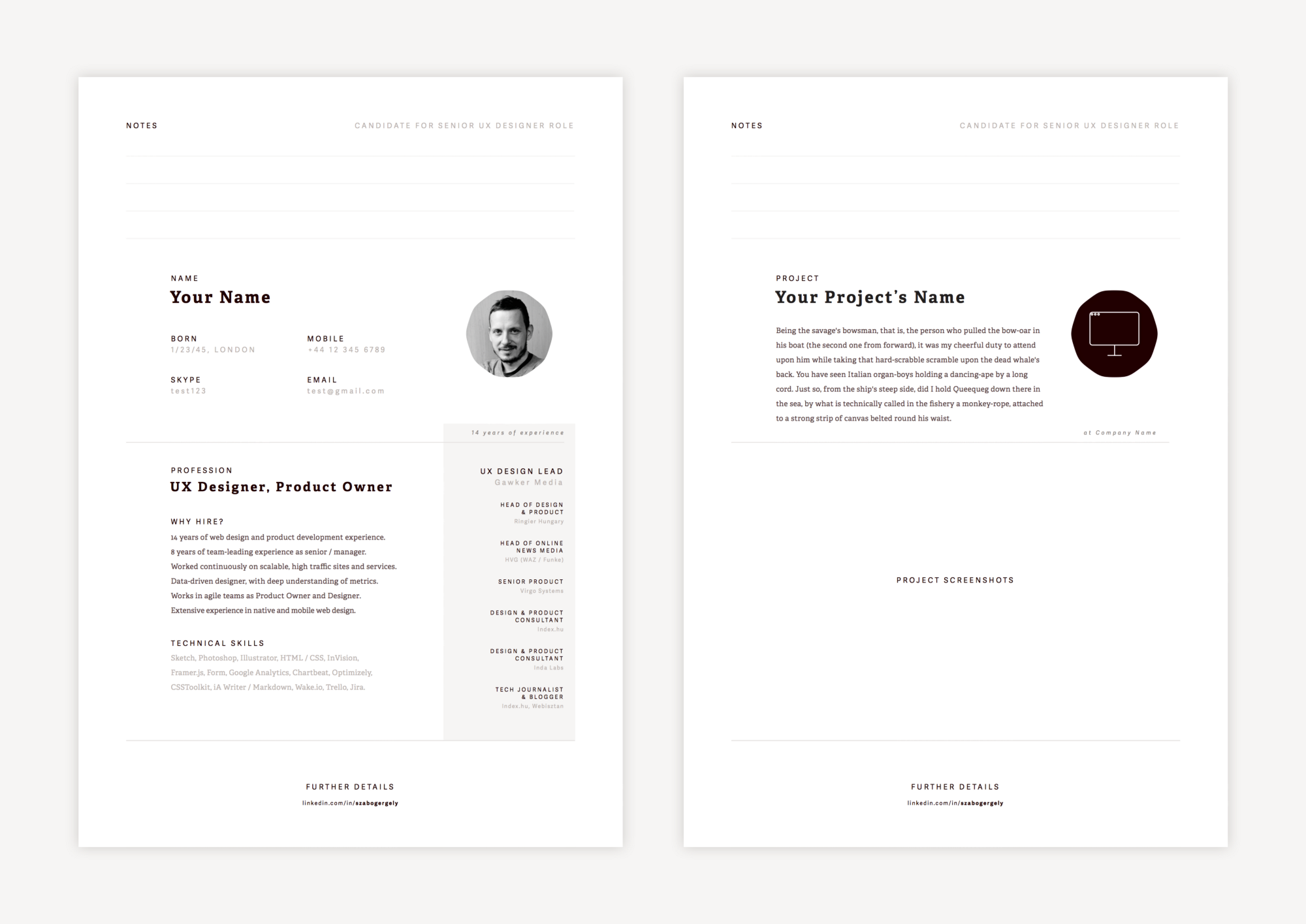 2000x1415 Creating Resume In Sketch Design + Sketch Medium - Sketch Templates
