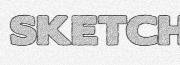 590x216 Photoshop Tutorial - Sketch Text