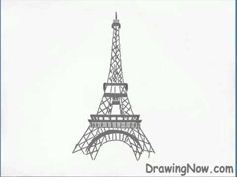 480x360 How To Draw The Eiffel Tower ! - Sketch The Eiffel Tower