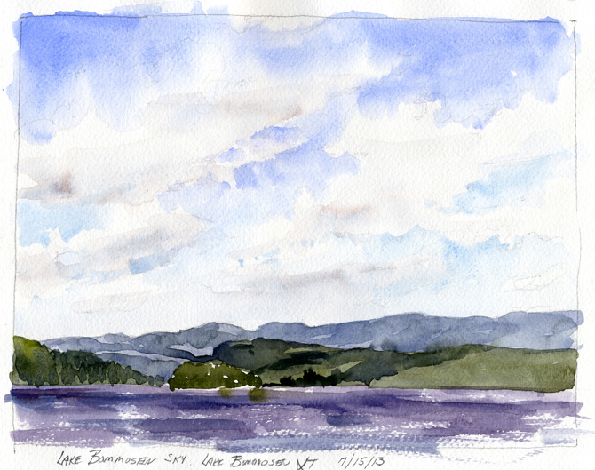 670x529 Sketch Of The Day July 15, 2013 Vermont Watercolor Artist Tony - Sketch The Sky
